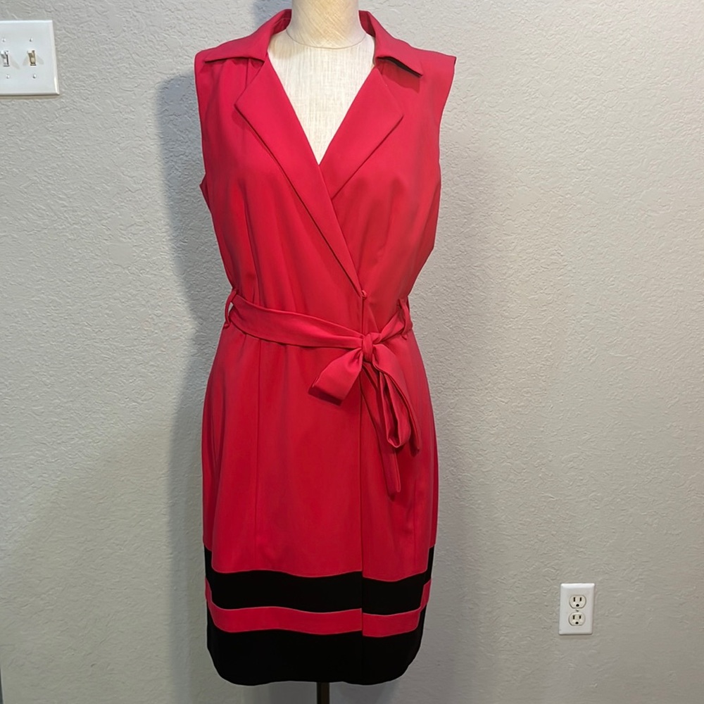 Calvin Klein pink and black dress